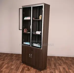 Kabati la Faili la Mbao la Nusu Kioo la Milango 2