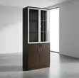 Kabati la Faili la Mbao la Nusu Kioo la Milango 2 - 3