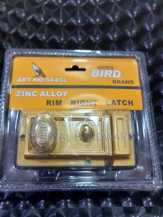Bird Brand Zinc Alloy Rim Night Latch (Gold) - 1