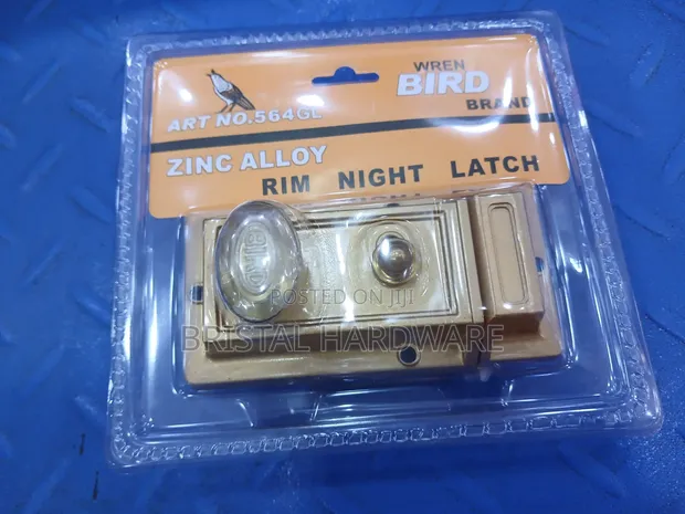 Bird Zinc Alloy Rim Night Latch - Gold - 1