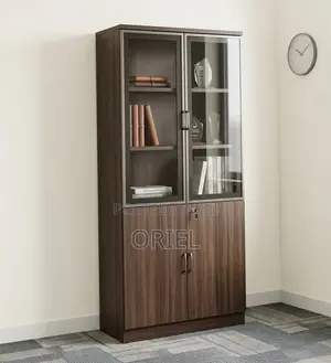 2-Door Wooden Office Cabinet - Modern Storage