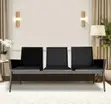 3-Seater Leather Reception Bench - 2