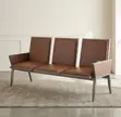 3-Seater Leather Reception Bench - 4