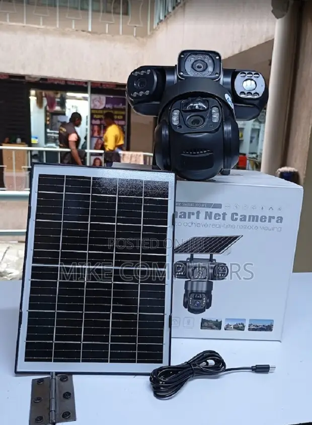 Kamera ya Nje ya V380Pro 4G Solar yenye Triple Lens 6MP - 1