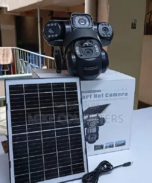 Kamera ya CCTV ya V380 4G yenye Lensi Tatu na Jua na King'ora