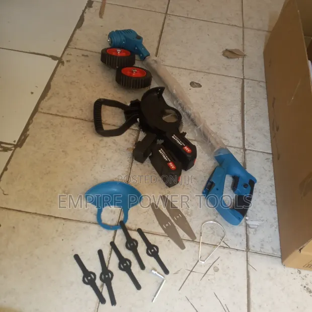 Cordless Brush Cutter with 2 Batteries & Charger - 1