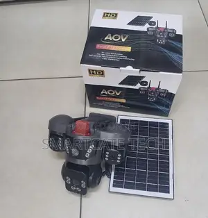 AOV V380 Triple Lens 4G Solar CCTV Camera - Outdoor Security