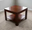 Square Wooden Office Coffee Table - 5