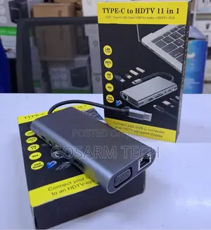 11-in-1 USB-C Hub with LAN, HDMI, VGA