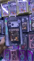 OxygenDog Cartoon Coffee Black TPU Case for iPhone 17 Pro Max - 1