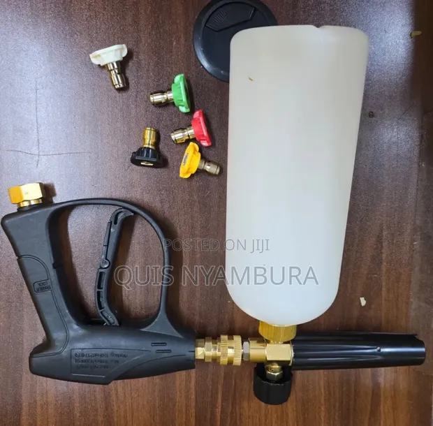 High-Pressure Washer Short Spray Gun with Foam Cannon Kit - 1
