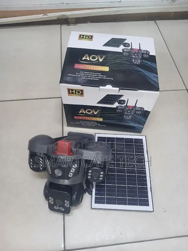AOV V380Pro 4G Triple Lens Solar CCTV Camera - 1