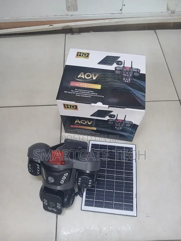 AOV V380 Pro 3-Lens Solar 4G Security Camera - 1