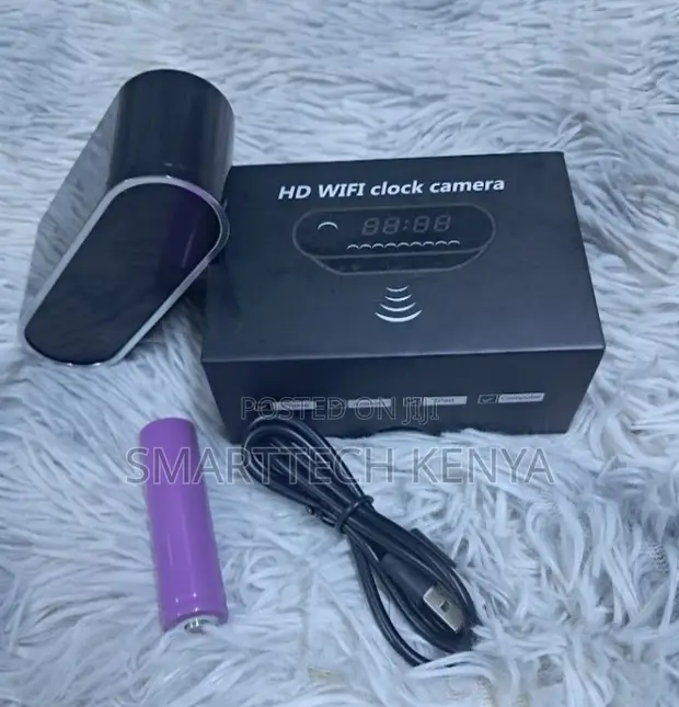 Home Security WiFi Alarm Table Clock Hidden Camera - 1