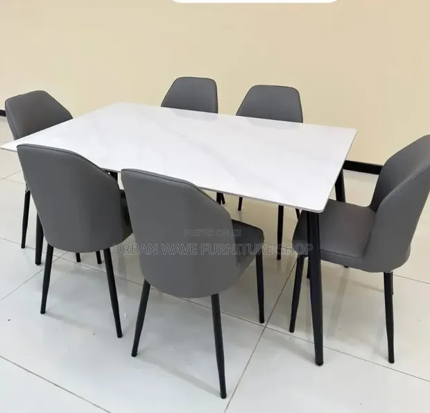6-Seater Large Family Dining Table Set - 1