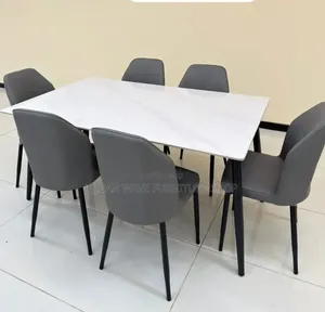 6-Seater Large Family Dining Table Set
