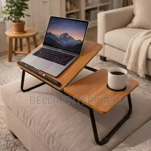 Adjustable Laptop Folding Table Stand Desk Bed Table With Foldable Leg