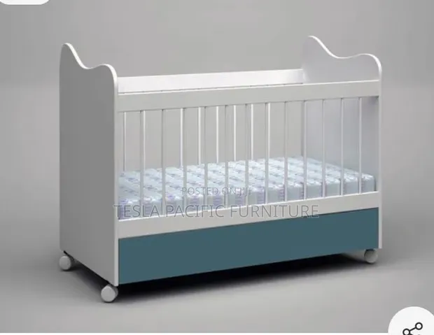 3x6 Hardwood Baby Cot - High Quality & Durable - 1