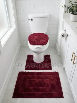 3-Piece Toilet Set with Bath Mat