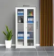 GE Full Glass 2-Door Steel Filing Cabinet - White - 1