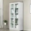 GE Full Glass 2-Door Steel Filing Cabinet - White - 5
