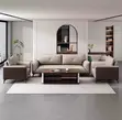 Seti ya Sofa ya Ofisi ya Ngozi ya Viti 5 Iliyoagizwa - 3