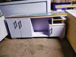 Brand New White TV Stand with Shelves - 1
