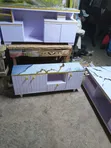Brand New White TV Stand with Shelves - 3