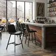 Ergonomic Leather Barstool with Backrest Support - 5