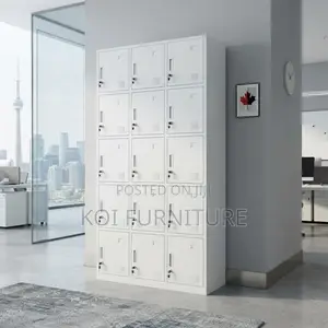 Fifteen Drawer Steel Lockable Office Cabinet
