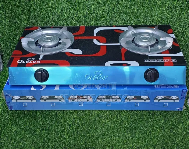 Olelon 2-Burner Gas Stove - Glass Table Top - 1