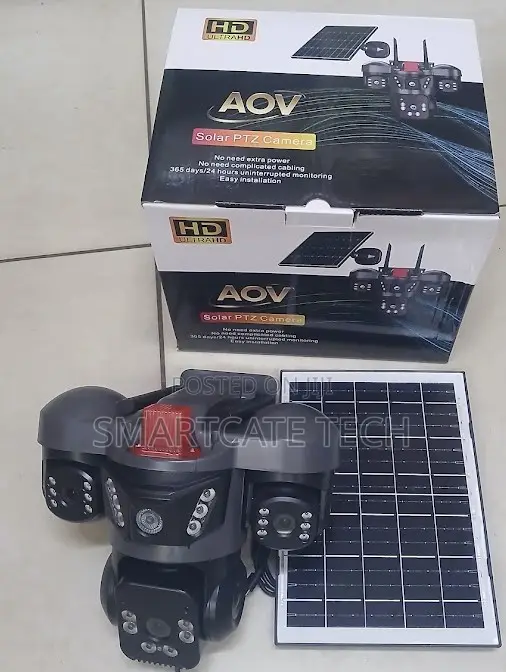 AOV V380Pro Triple Lens Solar 4G CCTV Camera - 1
