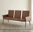 Bench ya Kisasa ya Kufunga Watu 3, Rangi ya Brown - 1