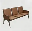 Bench ya Kisasa ya Kufunga Watu 3, Rangi ya Brown - 3