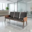 Bench ya Kisasa ya Kufunga Watu 3, Rangi ya Brown - 4