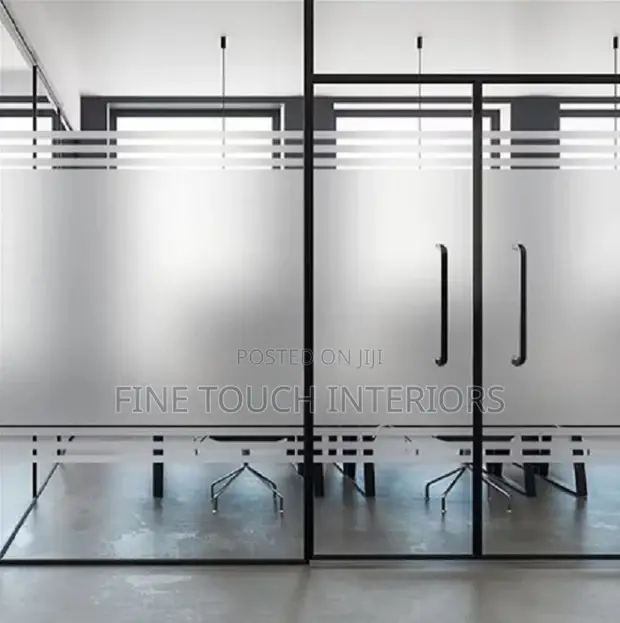 Frosted Glass Privacy Film - Stylish Window & Door Covering - 1