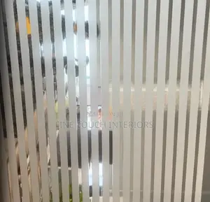 Lined Patterned Frosted Window Film - Privacy Glass Sticker