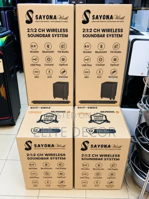 Sayona SHT-SB02 2.1.2CH Wireless Soundbar with 6.5" Subwoofer