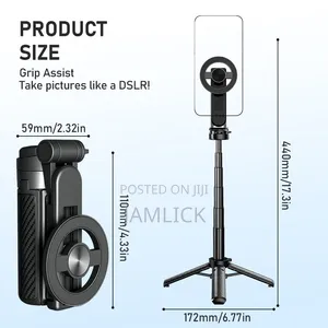 380mm Foldable Magnetic Ring Phone Tripod Stand