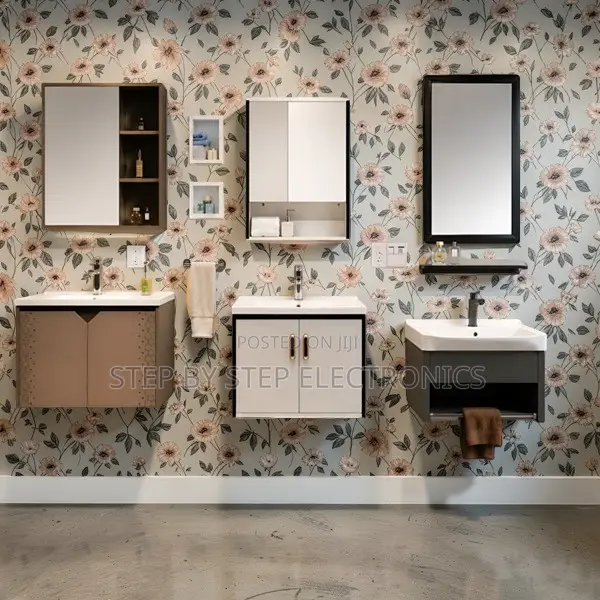 Wall Mounted Bathroom Vanity Cabinet with Mirror - 1