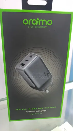 Oraimo 65W HyperGaN All-in-One Charger for iPhone & Laptops