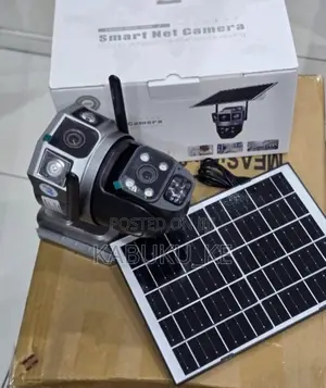 V380 Pro Dual Lens Solar Camera with Motion Detection