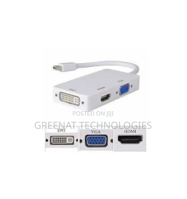 Mini DisplayPort to HDMI/DVI/VGA Adapter for MacBook - 1