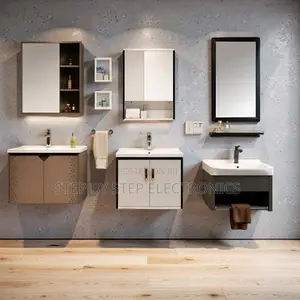 Moisture Resistant Wall Mounted Bathroom Vanity Cabinet With Mirror