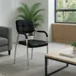 Black Catalina Visitor Chair - 1
