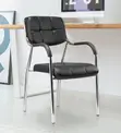 Black Catalina Visitor Chair - 4