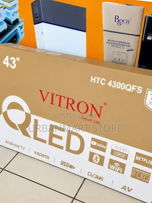 Vitron 43" QLED Frameless Smart TV (Netflix & YouTube)