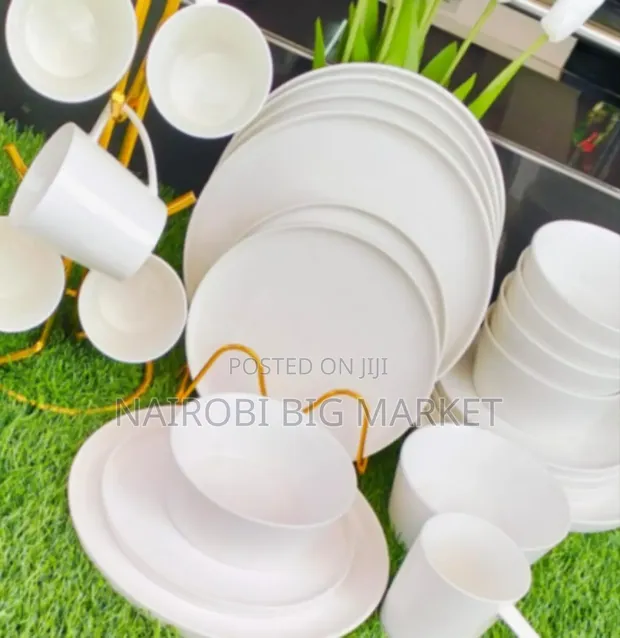 Seti ya Vyakula 24pcs Nyeupe Rahisi - 1