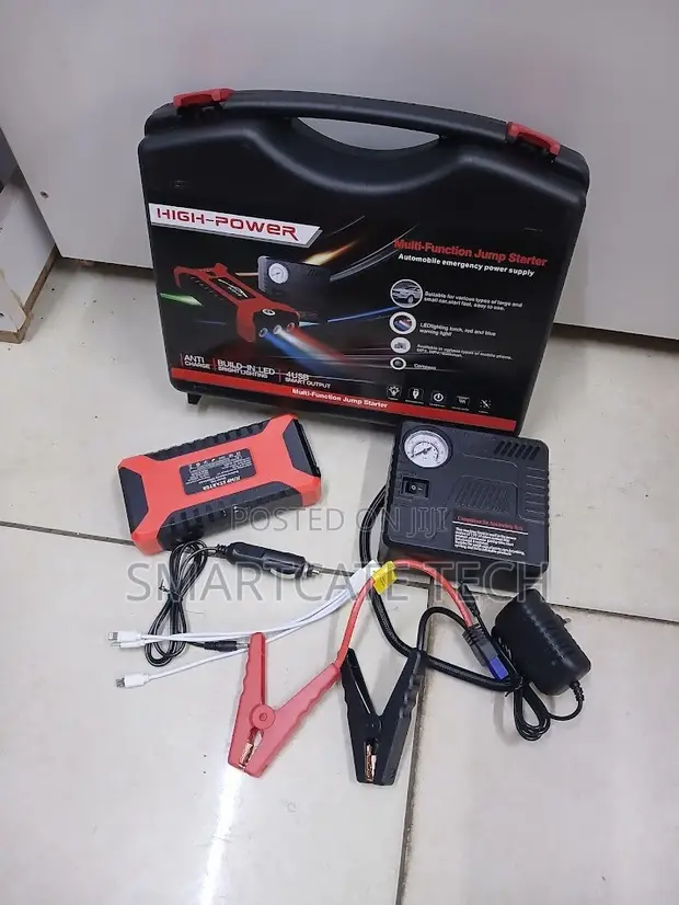 12V 99800mAh Car Jump Starter with Air Compressor - 1