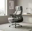 Executive Recliner CEO Office Chair - Gray Leather - 4